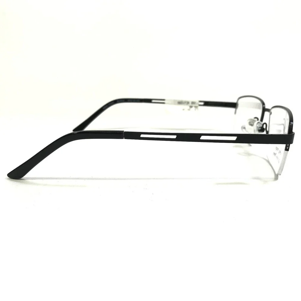 Eight to Eighty Eyeglasses Frames NEW YORK BLACK Rectangular Half Rim 56-18-140